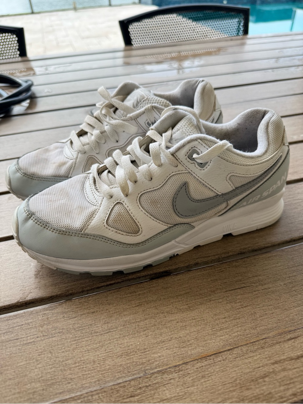 Nike Air Span II Men's Grey White Running Casual Shoes Size 9 BQ8164-001
